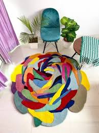 multicolor custom hand tufted wool rug