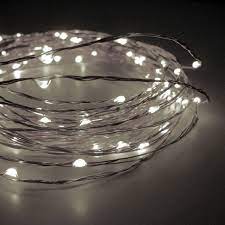 60 cool white led string lights battery