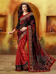 Combination Of Black Red Sarees Google Search Party Wear