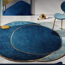 irregular shaped cotton rug nylon