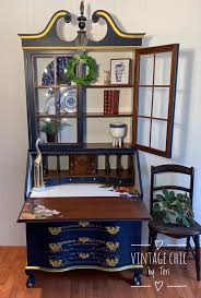 Perfect for a traditional bedroom, bound to spice up the room with its unique, provincial appearance and vibrant color. Antique Secretary Desk Hutch With Vintage Chic By Teri Facebook