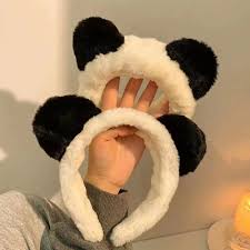 plush panda headband hair hoop headwear