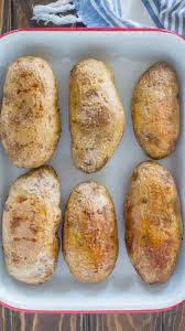 It can take from 45 to 60 minutes for a potato to be fully cooked or 'done' when baking in a 425 f oven. Perfect Oven Baked Potatoes Recipe Crispy Roasted Video Sweet And Savory Meals