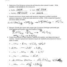 Reactions Chem Worksheet