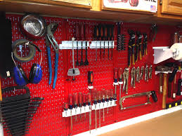 Wall Control Red Metal Pegboard For