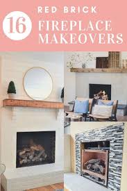 16 red brick fireplace makeover ideas