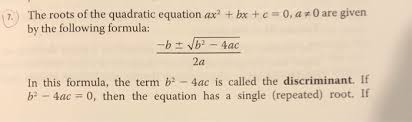 Quadratic Equation Ax2 Bx C