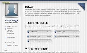 For a stylish but straightforward template, check out this cv template by thomas. Example Resume Resume Templates Html