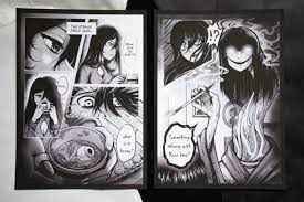 Horror Manga Pages 5 X 7 Art Print Dark Wall Decor Black - Etsy New Zealand