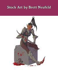 Stock Art: Female Xeph Warrior - Purple Duck Games | Stock Art | Stock Art:  Brett Neufeld | DriveThruRPG.com