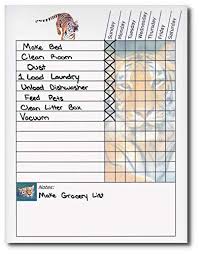 Teen Or Adult Weekly Chore Chart Write On With Dry Or Wet Erase Multiple Themes