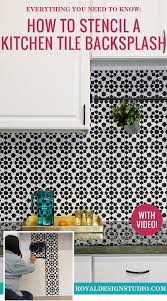 Glass tile kitchen backsplashes have a cool, sophisticated look. Everything You Need To Know How To Stencil A Kitchen Tile Backsplash Royal Design Studio Stencils