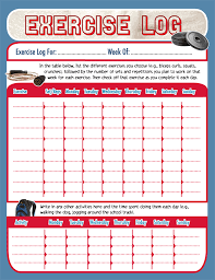 Exercise Log 1 Workout Sheets Workout Log Workouts For Teens