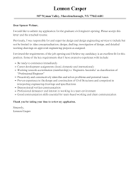 graduate civil engineer cover letter