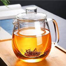 Tea Infuser Pot Heat Resistant Glass