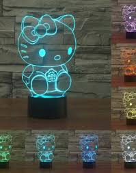 Hello Kitty 3d Led Night Light Lamp Special Fashions