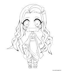 The anime was based on the japanese manga series written and illustrated by koyoharu gotouge. Chibi Nezuko Demon Slayer Coloring Pages Printable