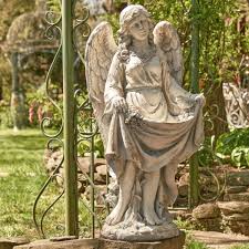 46 Tall Sitting Magnesium Angel Statue