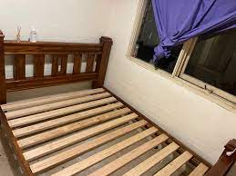 wooden queen bed frame beds gumtree