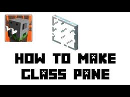 question how to craft a glass pane