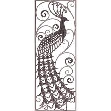 Peacock Rectangular Iron Door Gate