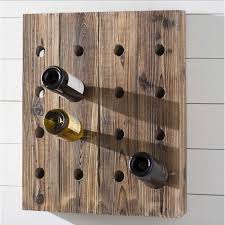 rustic wood wall hanging 16 bottle wine