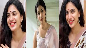 actress deepa thomas cute look in saree