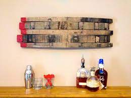 Bourbon Barrel Stave Wall Art Top Shelf