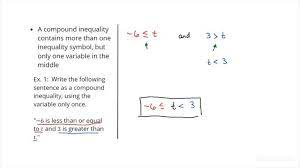 Sentence Into A Compound Inequality