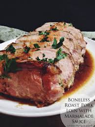 boneless roast pork loin with marmalade