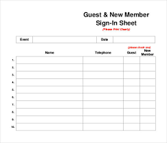 Guest Sign In Template Hashtag Bg