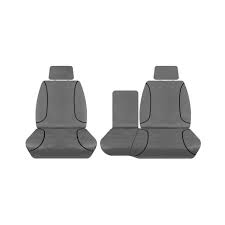 Bench Car Seat Covers Canvas Grey