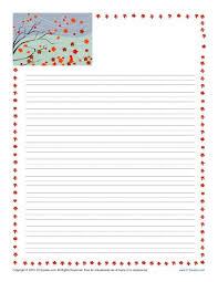 Fall Printable Lined Writing Paper