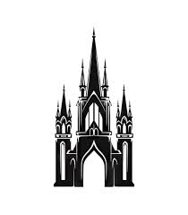 Premium Ai Image Gothic Temple Icon