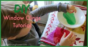 Static cling window film is a non adhesive vinyl material which is applied directly to glass. Kids Craft Diy Window Clings Happy Strong Home