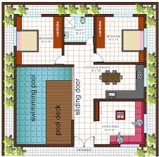 2500 Sqft House Plan With Swimming Pool