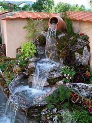 garden waterfall outdoor water