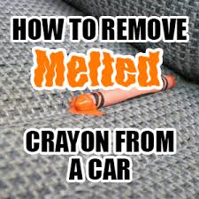 best way to remove melted crayon and