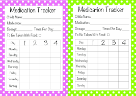 Template Medication Tracker Template Label Printable Tracking