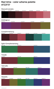 red wine color palettes and color