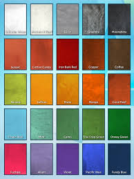 color charts concrete floor coatings