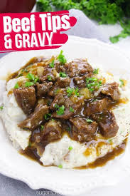 beef tips and gravy sugar e and