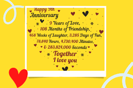 9th wedding anniversary gift graphic by