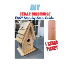 Modern Wooden Cedar Birdhouse Plan