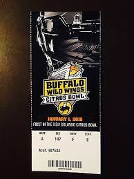 Minnesota Vs Missouri 2015 Buffalo Wild Wings Citrus Bowl Football Ticket Stub Ebay