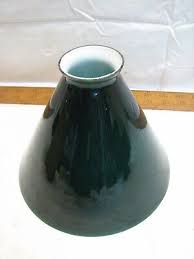 Emerald Green Cased Milk Glass Lamp