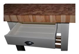 butchers block island with double