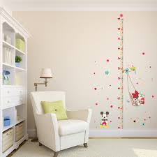 Cartoon Minnie Mickey Growth Chart Wall Stickers For Kids Room Mural Art Nursery Home Decals Height Chart Measure Children Gift