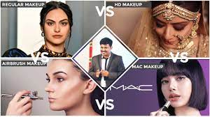 regular makeup vs hd makeup vs mac