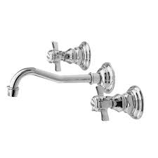 Wall Mount Lavatory Faucet Aged Brass